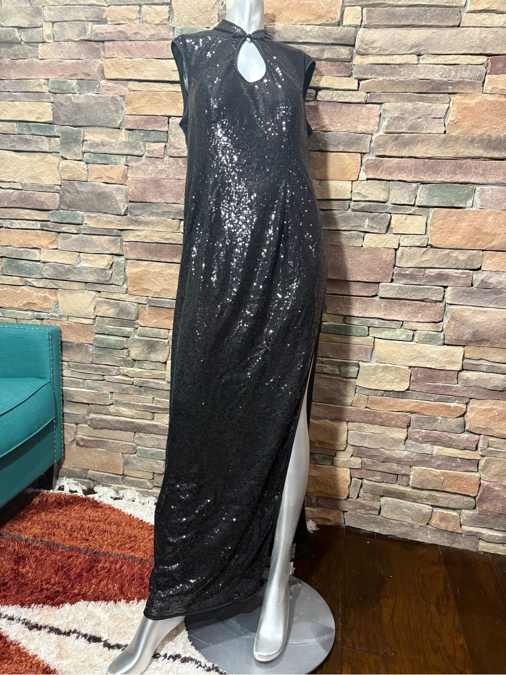 Azazie Atelier High Split Sequin Gown Size 16
